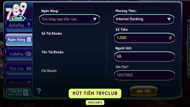 rút tiền 789club